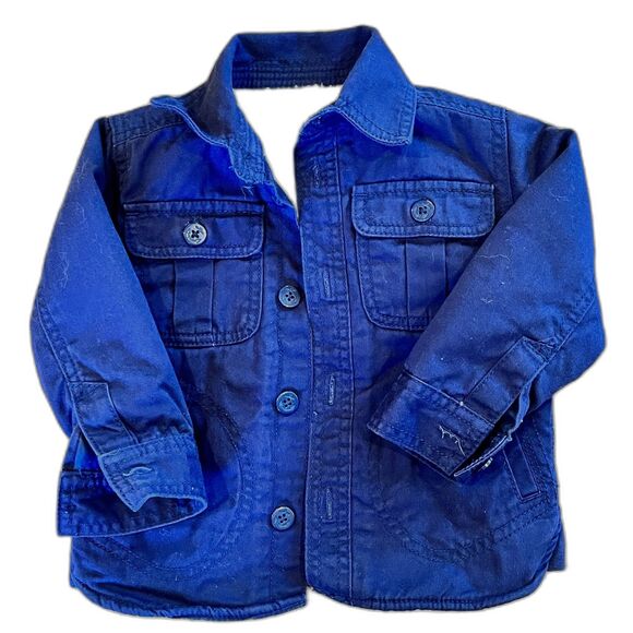 The Children's Place Blue Shacket Sherpa Lined Size 18-24 mos Jacket - Picture 1 of 6